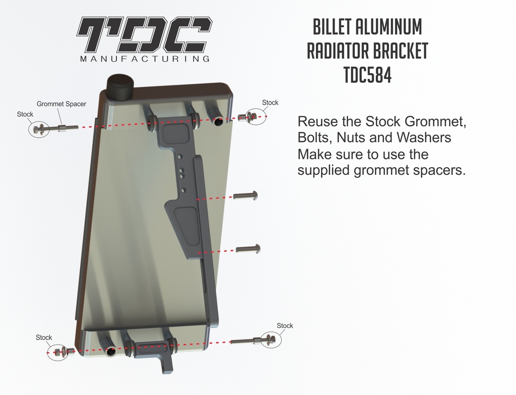 ROK Billet Aluminum Radiator Bracket