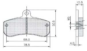 Hasse Rear Brake Pad Set