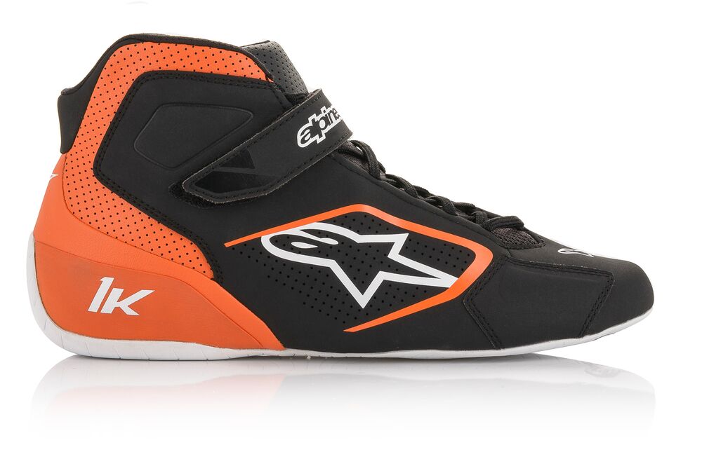 Alpinestars Tech 1-K Shoes 2021 - Black/Orange/White Size 12