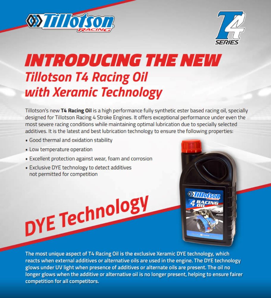 Tillotson T4 Competition Engine Oil