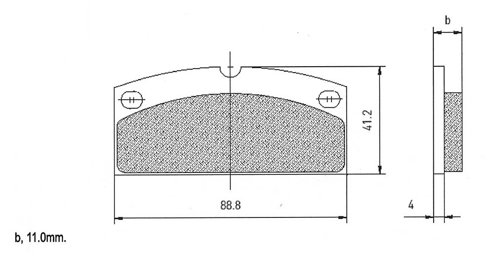 MBA Brake Pad Set Old Style- CLEARANCE