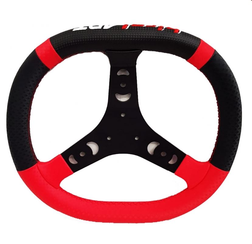 ALUM. STEERING WHEEL 340 LEATHER HQ BIREL ART 2019