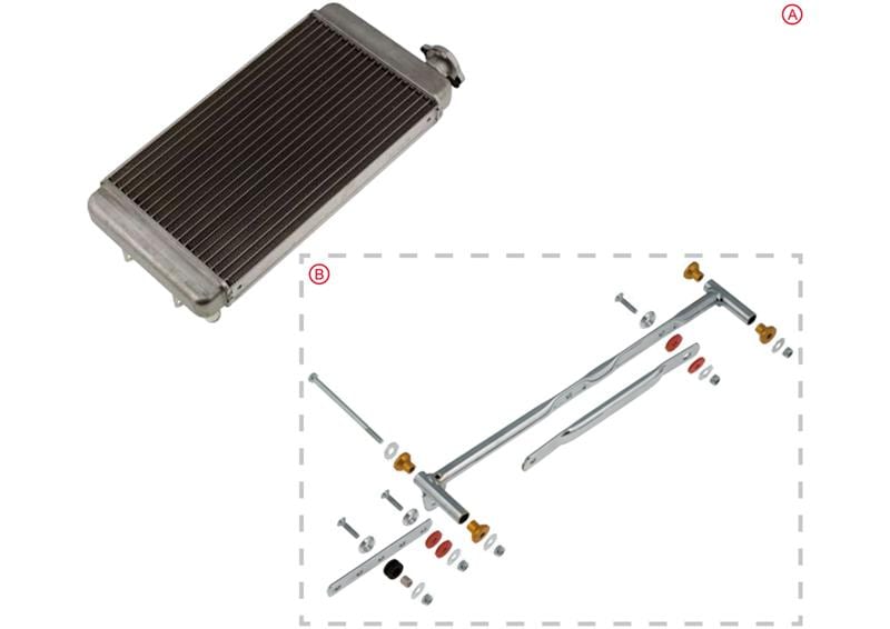 Radiator 480 x 196 mm complete with supports