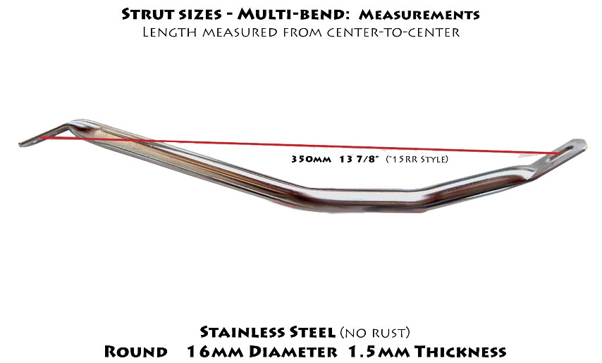 Multi Bend Seat Strut 350mm - CLEARANCE