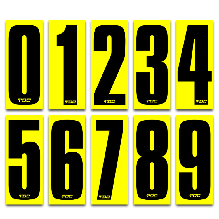SKUSA Short 5" Compliant Numbers Ea. - CLEARANCE