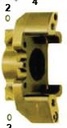 CRG Half Rear Brake Caliper V09/V11 Gold RH