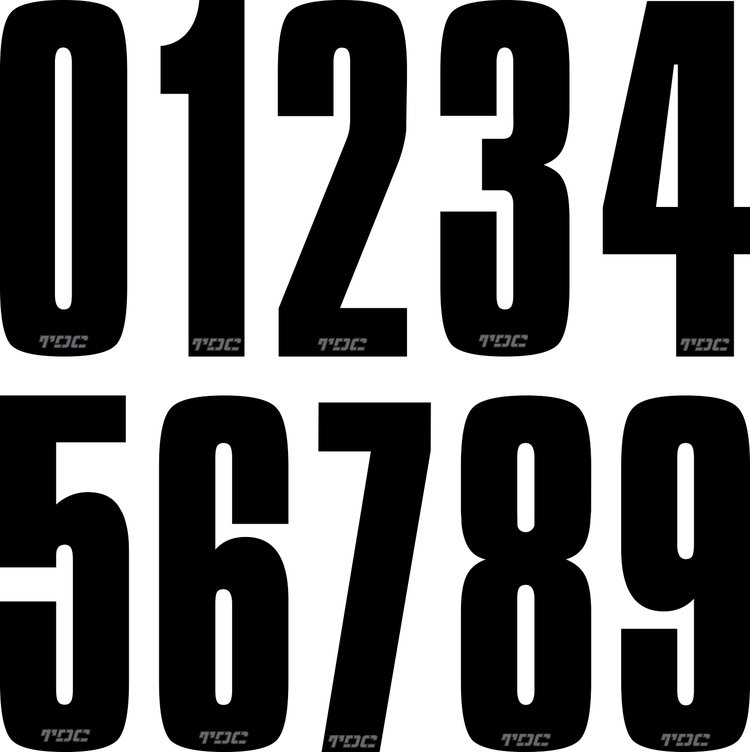 SKUSA Short 5" Compliant Numbers Ea. - CLEARANCE